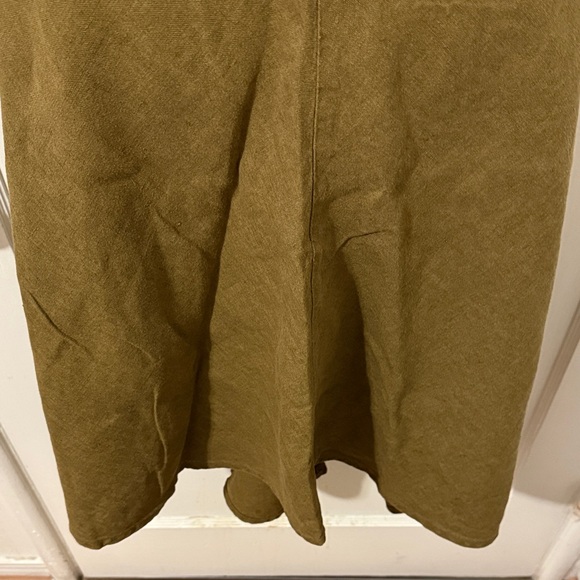 Eileen Fisher Olive Green Midi Skirt - Picture 3 of 15